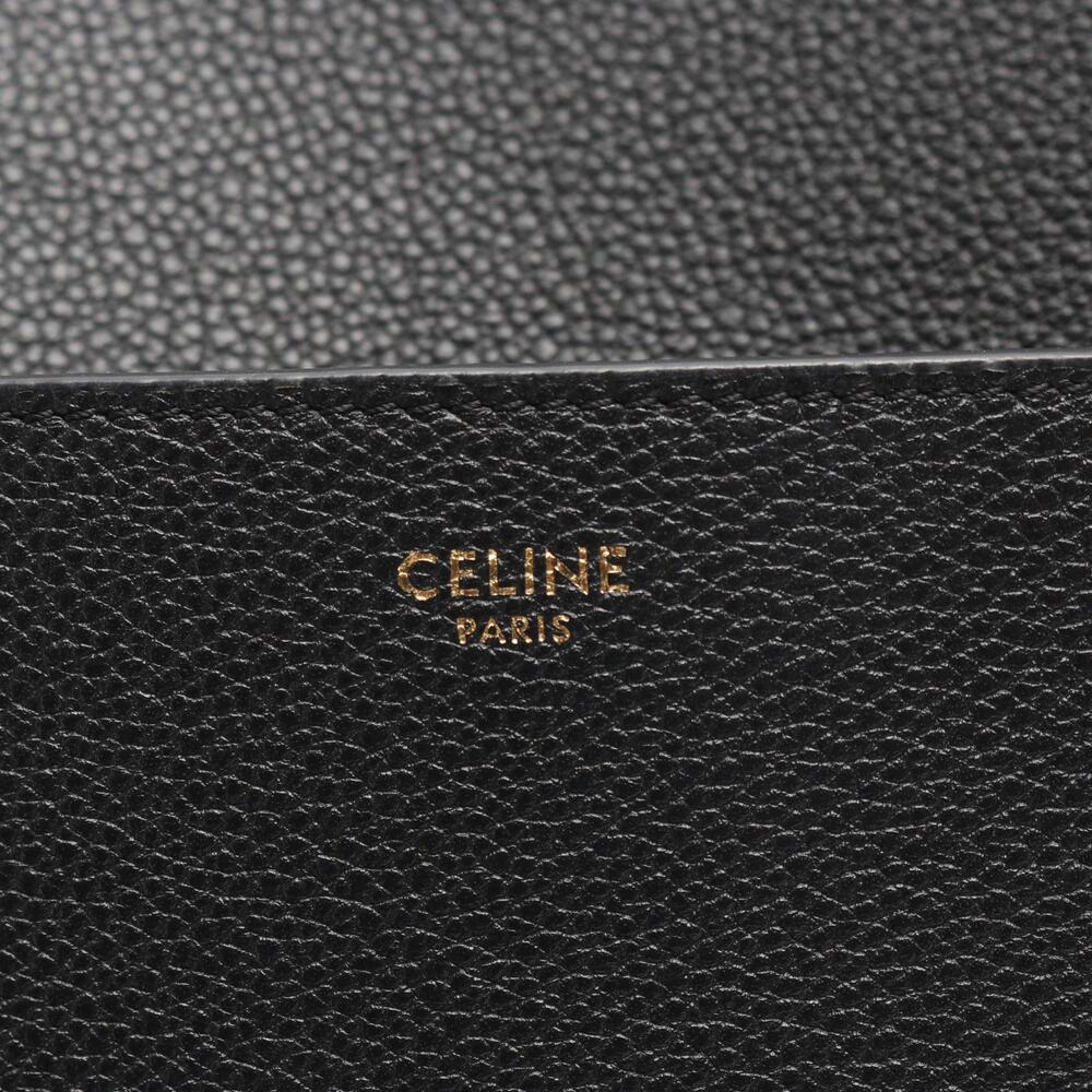 Celine Sangle Bucket Shoulder Bag Leather Black - Picture 4 of 7